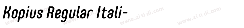 Kopius Regular Itali字体转换